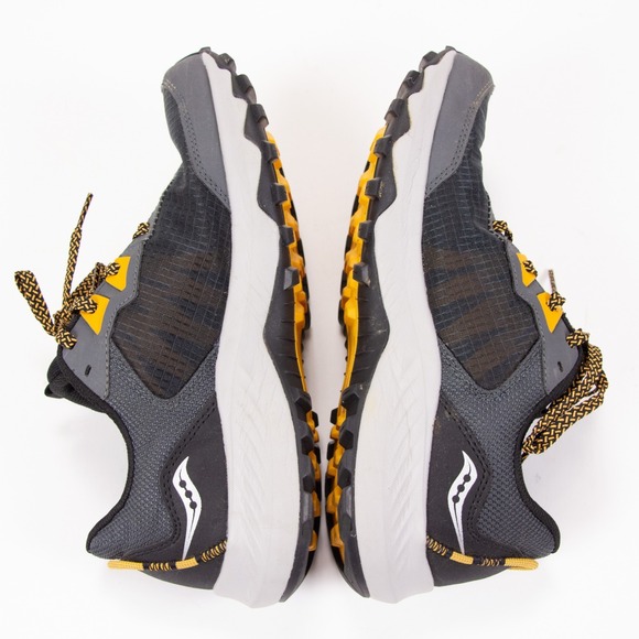 Saucony Aura Trail Running Shoes Men's Size 8 W (Wide) Shadow/Amber S20863-12 - Picture 8 of 11